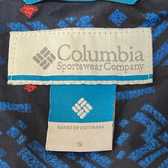 Columbia Black and Blue Geometric Windbreaker - Picture 5 of 11
